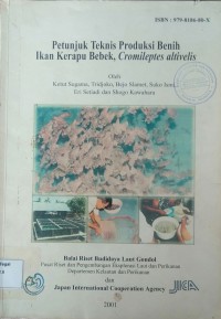 Petunjuk teknis produksi benih ikan kerapu bebek, cromileptes altivelis